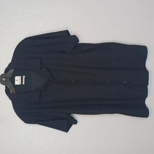 Vintage Scott James England Black Button Down Shirt Size XL